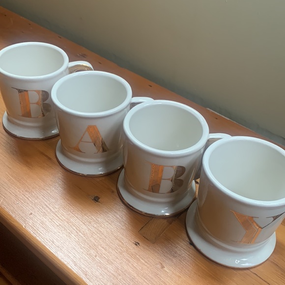 Anthropologie “ B “ Gold Monogram Coffee/Tea Mug NWOT - Picture 5 of 5